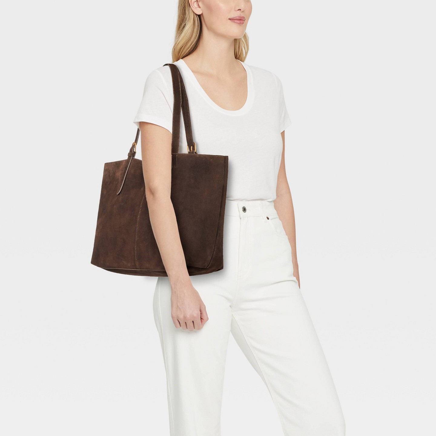Сумка Universal Thread Suede Buckle Strap, цвет: Коричневый — фото 2