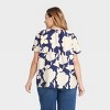 Women's Flutter Short Sleeve Blouse - Ava & Viv™ - 2 of 3