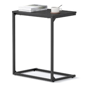 VASAGLE C Shape End Table, Small Coffee Table for Couch Or Sofa Ebony Black - 1 of 4