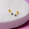 Pure Collection by Ross-Simons 0.10 ct. t.w. Blue Diamond Flat-Back Stud Earrings in 14kt Yellow Gold - 4 of 4
