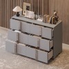 CAVINAS Bedroom Dresser with 6 Drawers,Mirrored Storage Cabinet Chest of Drawers with Metal Handle for Living Room,Entryway - 2 of 4