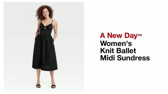 Women's Knit Ballet Midi Sundress - A New Day™, 2 of 11, play video