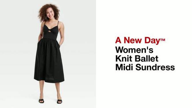 Women's Knit Ballet Midi Sundress - A New Day™, 2 of 11, play video