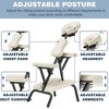 FDW Massage Chair Portable Tattoo Chair Folding Height Adjustable 3” Thick Sponge Light Weight Therapy Chairs Spa Chairs - 4 of 4