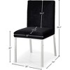 Meridian Furniture,Opal Black Velvet Dining Chair, Set of 2 - 4 of 4