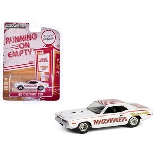 1970 Plymouth Hemi Barracuda "Ramchargers" White with Red "Running on Empty" Series 17 1/64 Diecast Model Car by Greenlight - 1 of 3