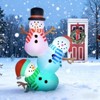 SEVOBAL Inflatable Holiday Decorations 8.2' Outdoor Christmas Display Inflatable Snowmen Inflatable Christmas Decoration, White, 70.9"*31.5"*98.4" - 2 of 4
