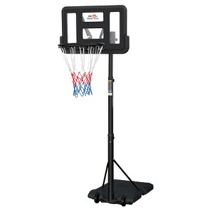 Racxily Adjustable Basketball Hoop 4.8-7.7ft - Portable & Wall-Mounted Backboard for Kids, Youth, Adults - Outdoor Driveway, Backyard Play - 1 of 4