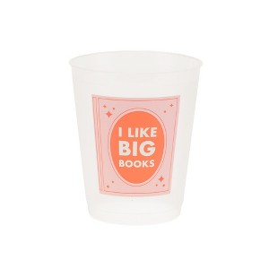 Jollity & Co. - Book Club "I Like Big Books" Flex Cups - Pack of 8 Plastic Cups - 1 of 2
