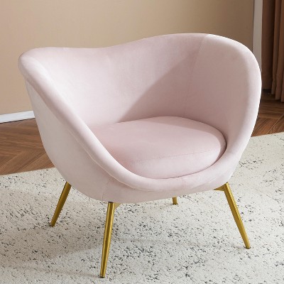 NicBex Modern Accent Chair Lounge Chair with Gold Metal Legs Comfy Chair Armchair for Living Room, Makeup Room