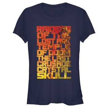 Juniors Womens Raiders of the Lost Ark Titles Poster T-Shirt
