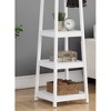 Akoasm 72 in. H Wood Coat Rack with 3-Tier Storage Shelves For Bedroom & Living Room-White - 2 of 4