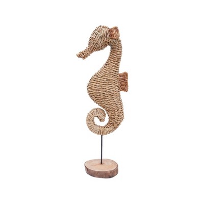 Beachcombers Woven Seahorse On Stand