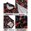 BLUEMING Mens Button Down Shirts Short Sleeve Halloween Graphic Tops Hawai茂an Shirt Palm Beach Shirts - 3 of 4