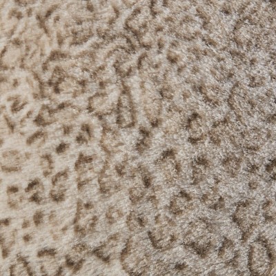 Marselle Leopard Faux Fur 20" x 20" Square Throw Pillow