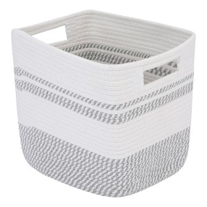 REGALWOVEN Cotton Rope Handcrafted Breathable Odorless Open Storage Bins 11 x 11 x 11 Inch 1 Pc - 1 of 4