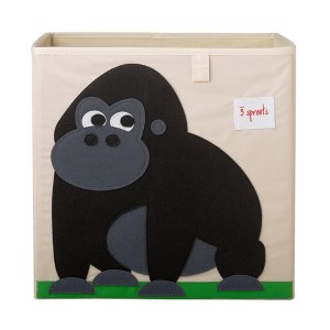 3 Sprouts Toy Storage Cube - 13"- Gorilla - 1 of 4