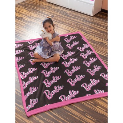 barbie fleece throw blanket