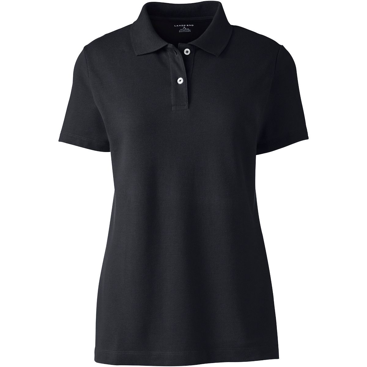 Lands' End Women's Essential Pique Short Sleeve Polo Shirt - thumbnail 2