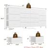 63" Dresser w/14 Fabric Drawers, Wide Dresser TV Stand w/ Built-in USB Ports, Multi-Functional Storage Unit - 2 of 4