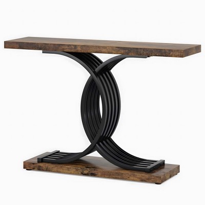 UbMelt 39.37"Console Table,Modern Console Table behind Sofa,Narrow Sofa Table for Living Room,Hallway,Entryway,Brown