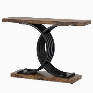 UbMelt 39.37"Console Table,Modern Console Table behind Sofa,Narrow Sofa Table for Living Room,Hallway,Entryway,Brown - 1 of 4
