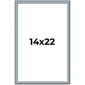 PosterPalooza | Textured Blue Picture Frame - UV Acrylic, Foam Board Backing, Hanging Hardware - 1 of 4