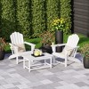 WestinTrends Highland 3-Piece Adirondack Chairs with Cup Holders and Coffee Table Set - 2 of 4
