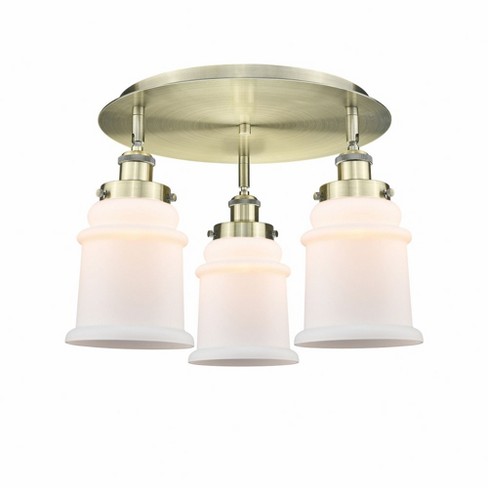 Innovations Lighting Canton 3 - Light Flush Mount In Antique Brass : Target