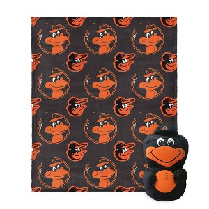 MLB Baltimore Orioles Mascot Silk Touch Throw Blanket and 11" Plush - 1 of 3