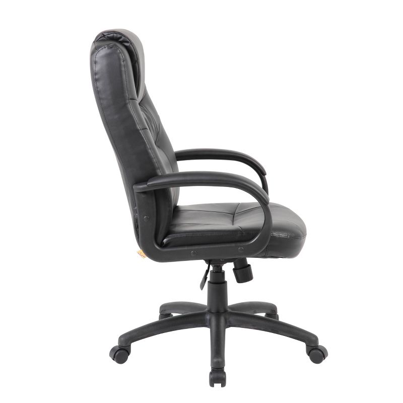 Executive High Back Leatherplus Chair Black - Boss Office Products, 4 of 10