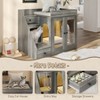 Cat Litter Box Enclosure with Drawer, Wooden Hidden Litter Box Furniture, Multi-Functional Cat House, Cat Washroom Decorative Side End Table - 4 of 4