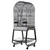 A&E Cage Company Opening Dome Top Plastic Base Metal Stand Bird Cage - Black S - 3 of 4