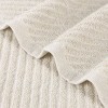 Cotton Blend Medium Weight Soft Textured Diagonal Ribbed Towel Set by Blue Nile Mills - image 4 of 4