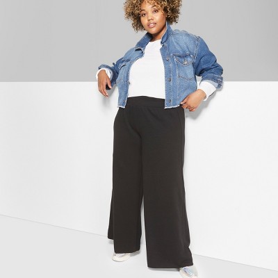 high waist wide leg sweatpants