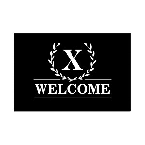 Personalization Mall Laurel Wreath Personalized Letter Doormats - 20" x 35" - 1 of 1