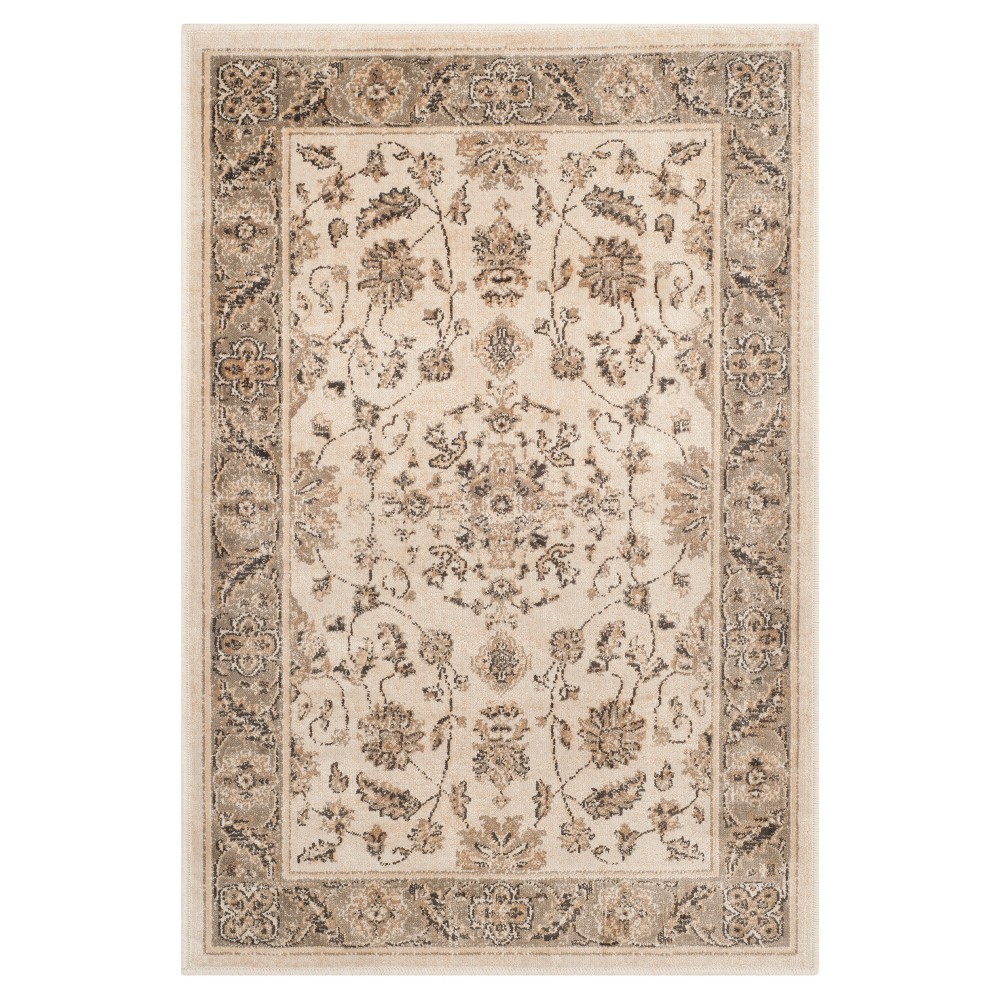 2'7inx4' Preston Vintage Accent Rug Stone/Mouse - Safavieh