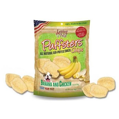 Loving Pets Banana and Chicken Puffster Chips (4 oz Pack)