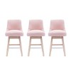 WestinTrends 26" Upholstered Swivel Counter Height Bar Stools (Set of 3) - 3 of 3