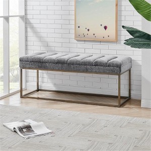 New Pacific Direct Darius KD Fabric Bench - 1 of 4