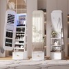Vlsrka Arched LED Freestanding Jewelry Armoire,White - 2 of 4