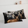 Boersma Snowy Forest Deer Comforter Set with 2 Pillowcases,Camo American Flag Twin Bed in a Bag Hunting Bedding Set for Teen Mens Bedroom Essentials - 4 of 4