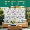 TUYOHW Metal Privacy Screen Outdoor, Decorative Privacy Panels, Freestanding Privacy Screen for Patio, Garden, Pool (White Square) - 4 of 4