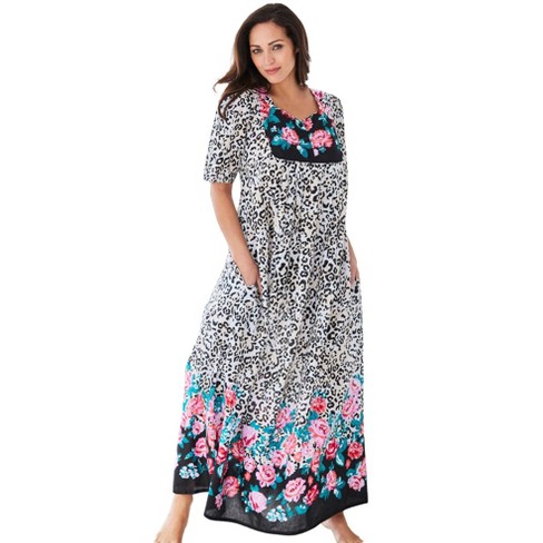 Only Necessities Women s Plus Size Bib Front Lounger L Natural Leopard Target