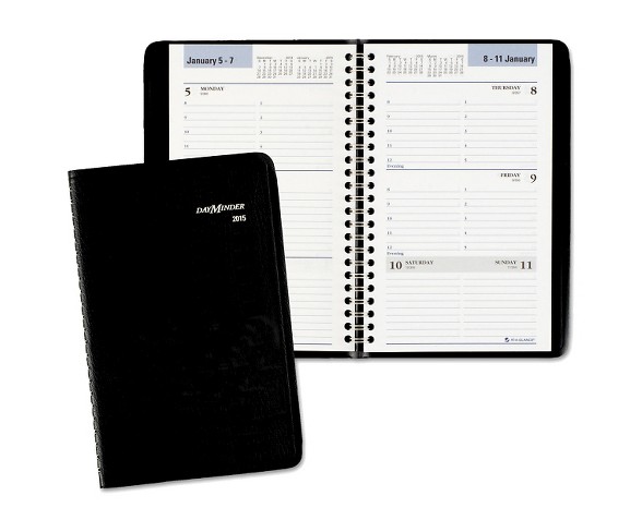 AT-A-GLANCE&#174; DayMinder&#174; Block Format Weekly Appointment Book 4 7/8 x 8 Black 2018