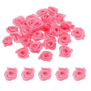 Unique Bargains Satin Fabric Decorative DIY Craft Embellishment Ribbon Roses 30 Pcs - 1 of 4