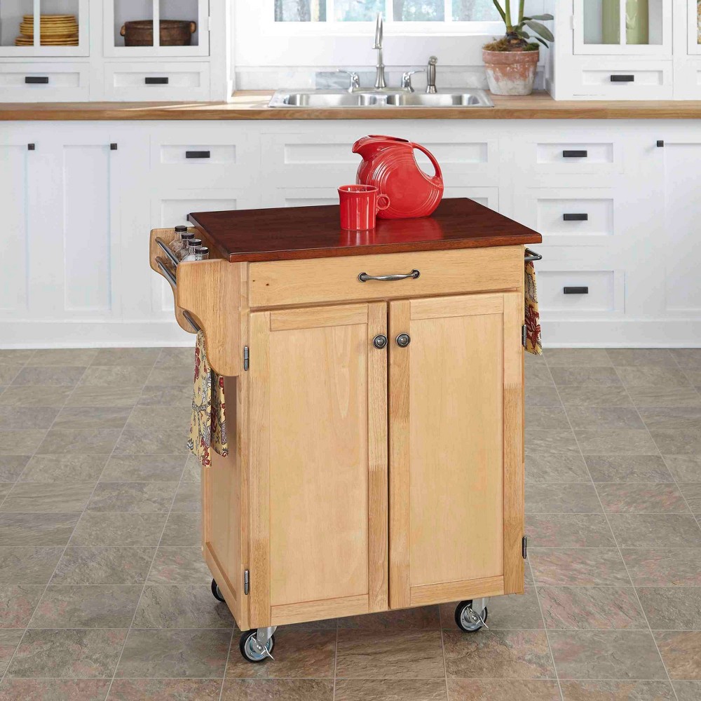 Kitchen Carts And Islands with Wood Top Red Home Styles