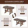 6-Piece Extendable Dining Table Set with Removable Leaf, Bench and 4 Upholstered Chairs, Wood Frame for Dining Room-Tanpinhause - 3 of 4