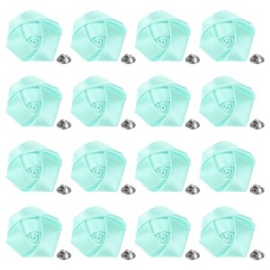 Unique Bargains Handmade Men Suits Formal Boutonnieres Wedding Corsage Lapel Pin Flower Brooch Butterfly Buckle 16 Pcs Light Green - 1 of 4