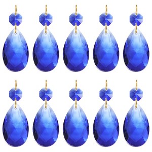 Unique Bargains Crystal Pendants Teardrop Beads for DIY Lamp Arts Crafts Decoration 10 Pcs - 1 of 4
